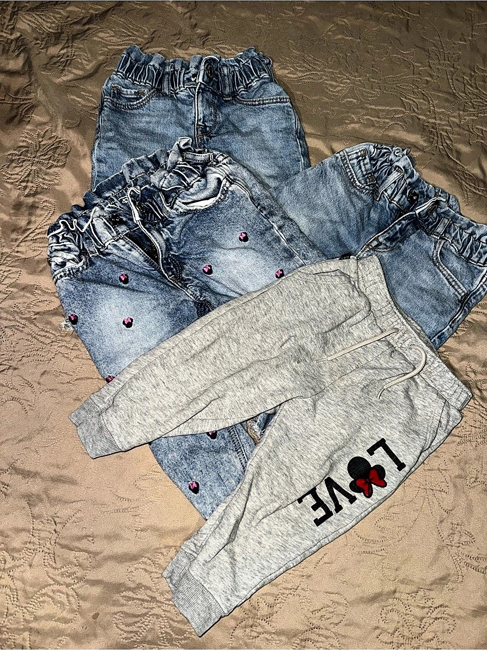 Disney Girls 18-24M Denim Shorts & Joggers